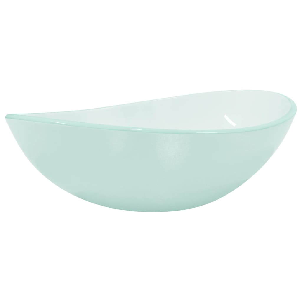 vidaXL Umyvadlo tvrzené sklo 54,5 x 35 x 15,5 cm mléčné