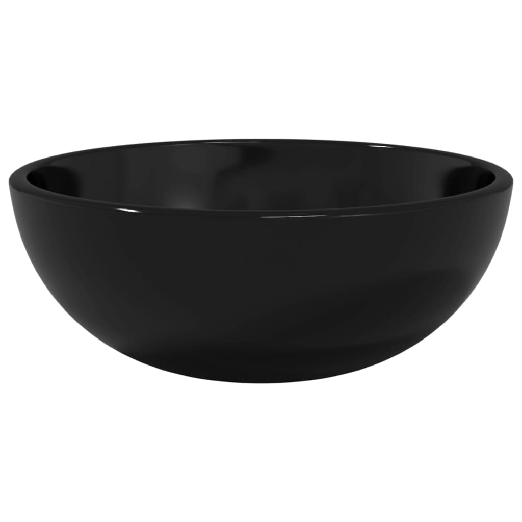 vidaXL Umyvadlo tvrzené sklo 30 x 12 cm černé