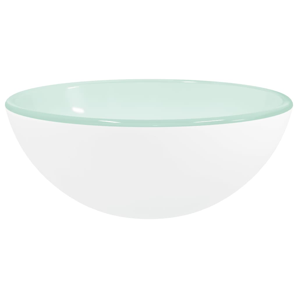 vidaXL Umyvadlo tvrzené sklo 30 x 12 cm bílé