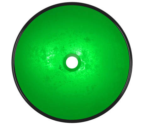 vidaXL z&ouml;ld edzett &uuml;veg mosd&oacute;kagyl&oacute; 42 x 14 cm