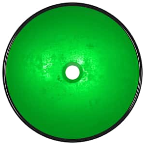 vidaXL z&ouml;ld edzett &uuml;veg mosd&oacute;kagyl&oacute; 42 x 14 cm