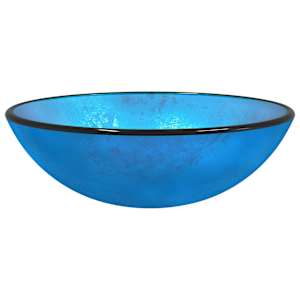 Umyvadlo tvrzené sklo 42 x 14 cm modré - obrázek 2