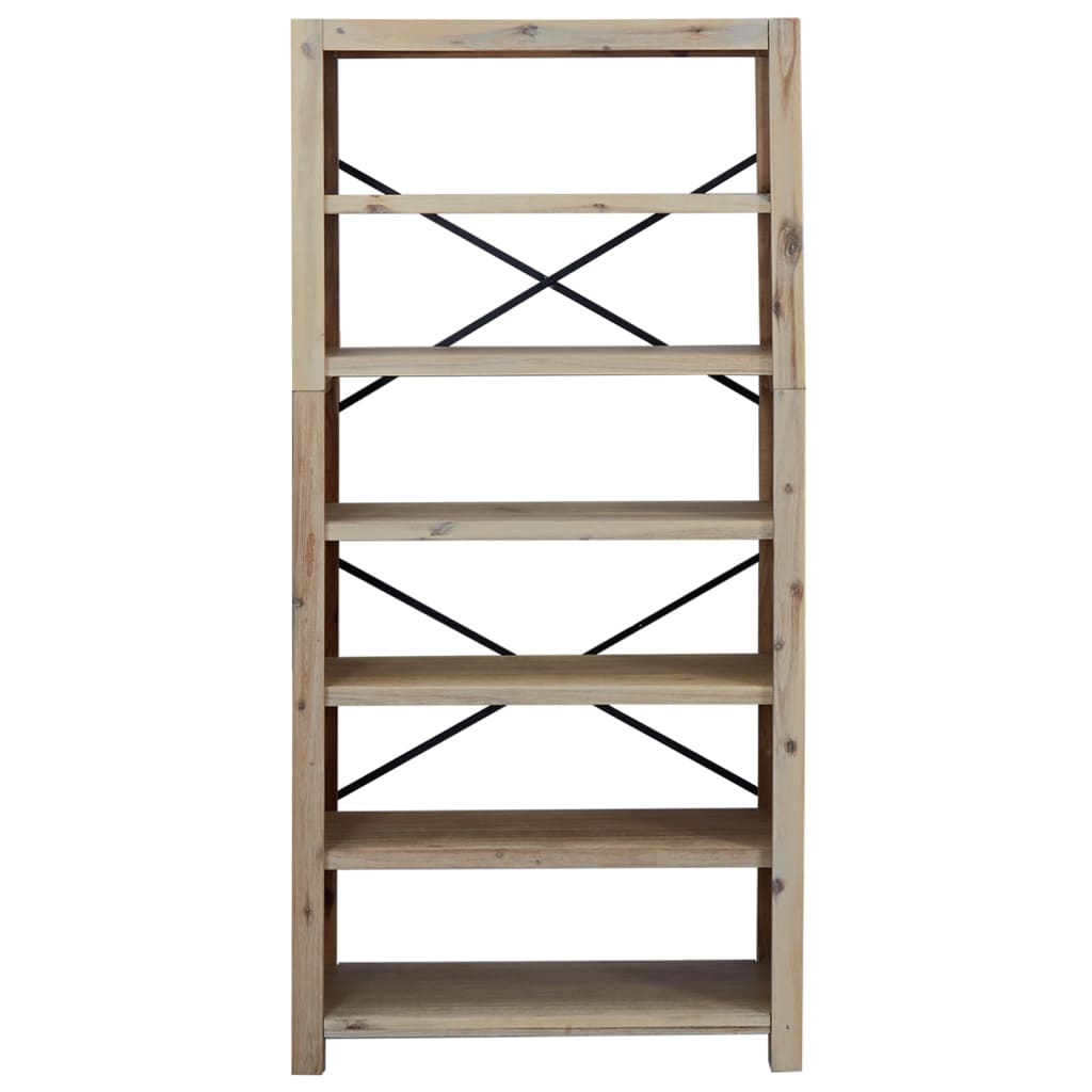vidaXL Boekenkast met 6 schappen 80x30x170 cm massief acaciahout