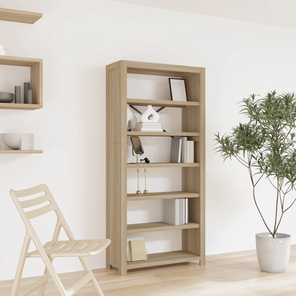vidaXL Bibliotecă cu 6 rafturi, 80x30x170 cm, lemn masiv de acacia