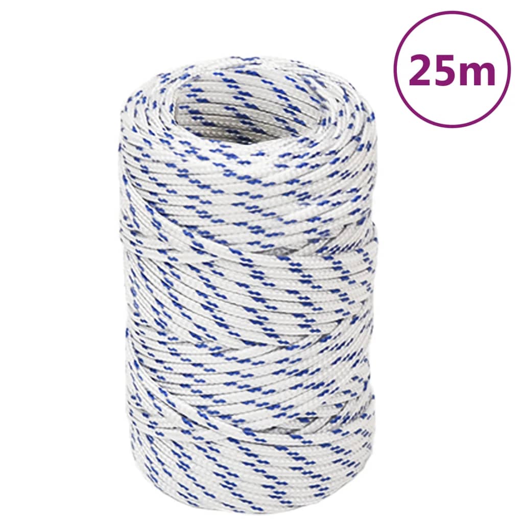 vidaXL Lodní lano bílé 2 mm 25 m polypropylen