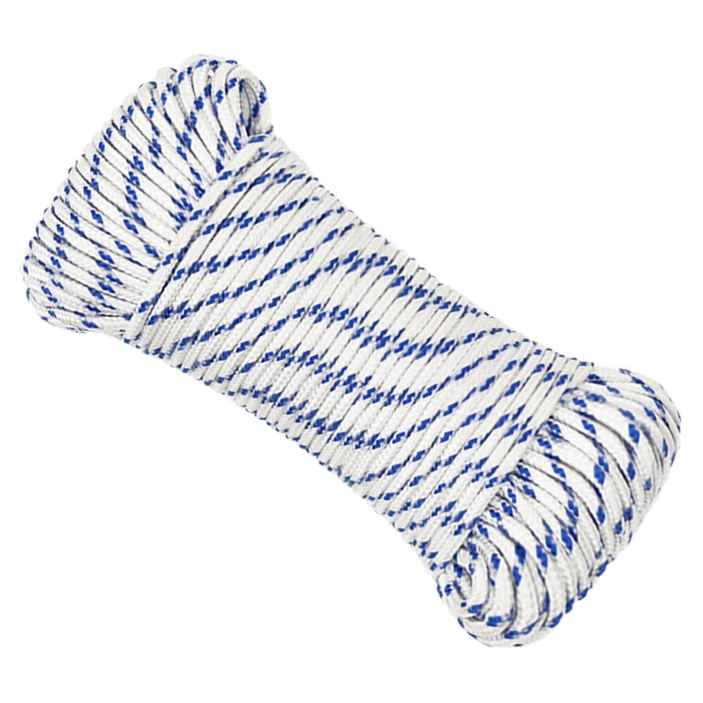 vidaXL Boot touw 3 mm 250 m polypropyleen wit afbeelding