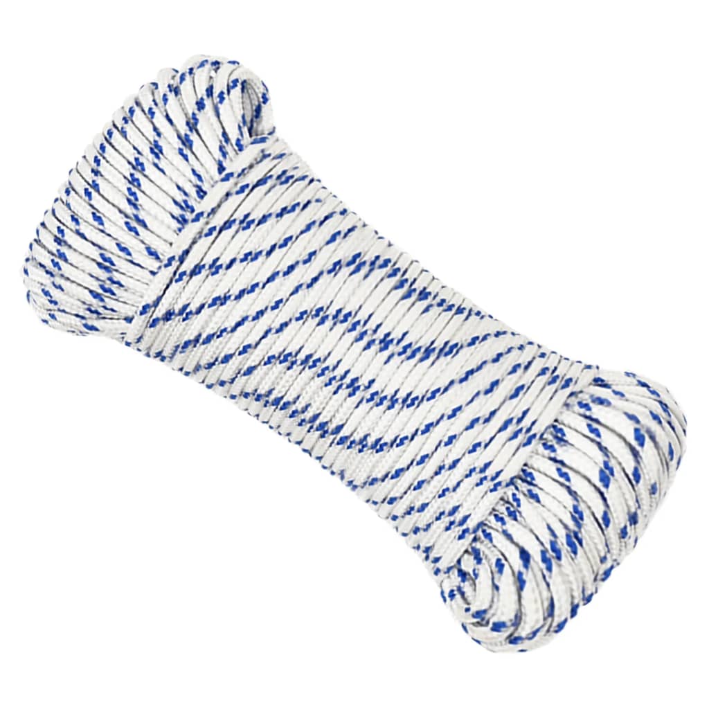 vidaXL Boot touw 5 mm 250 m polypropyleen wit afbeelding