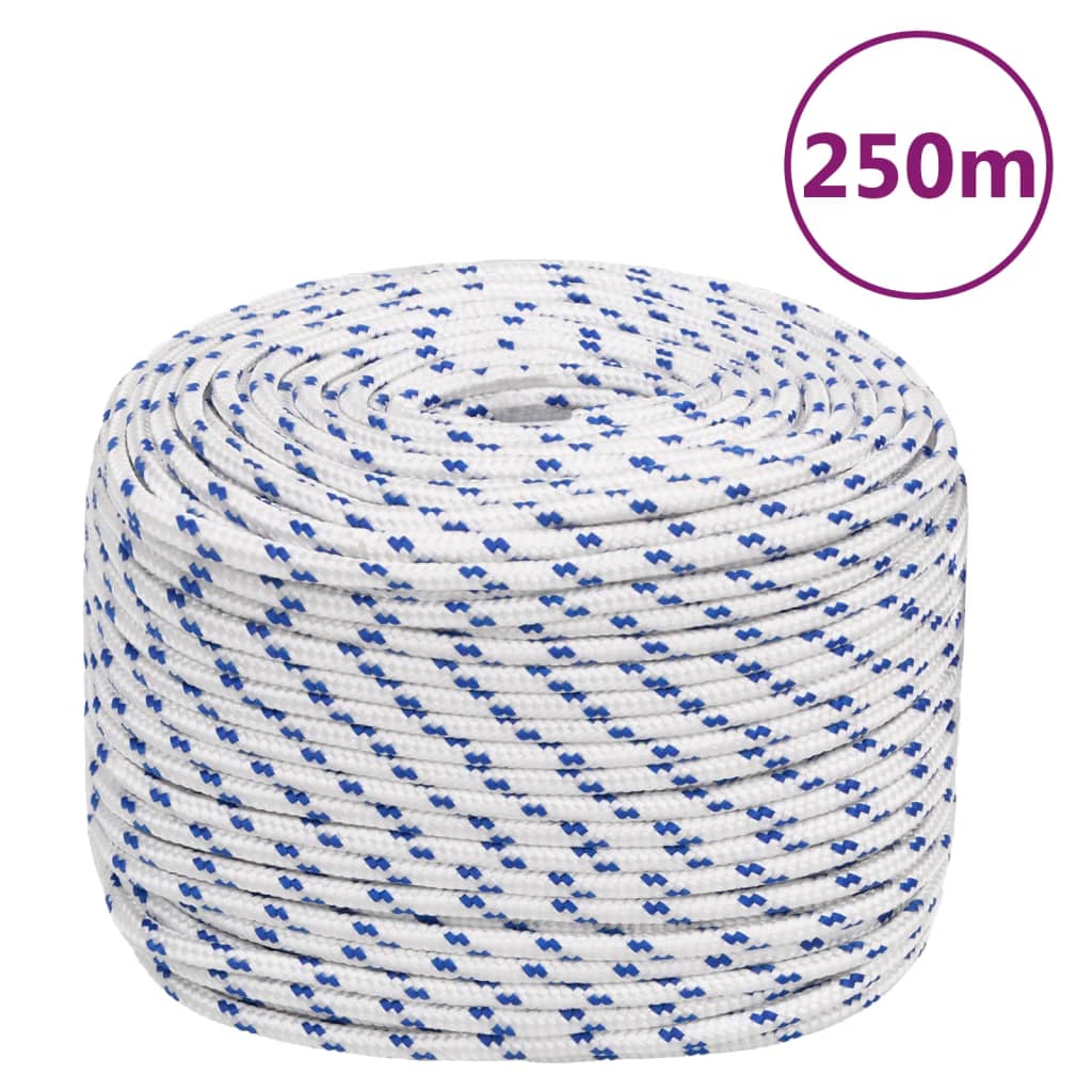 Corde de bateau Blanc 8 mm 250 m Polypropylène