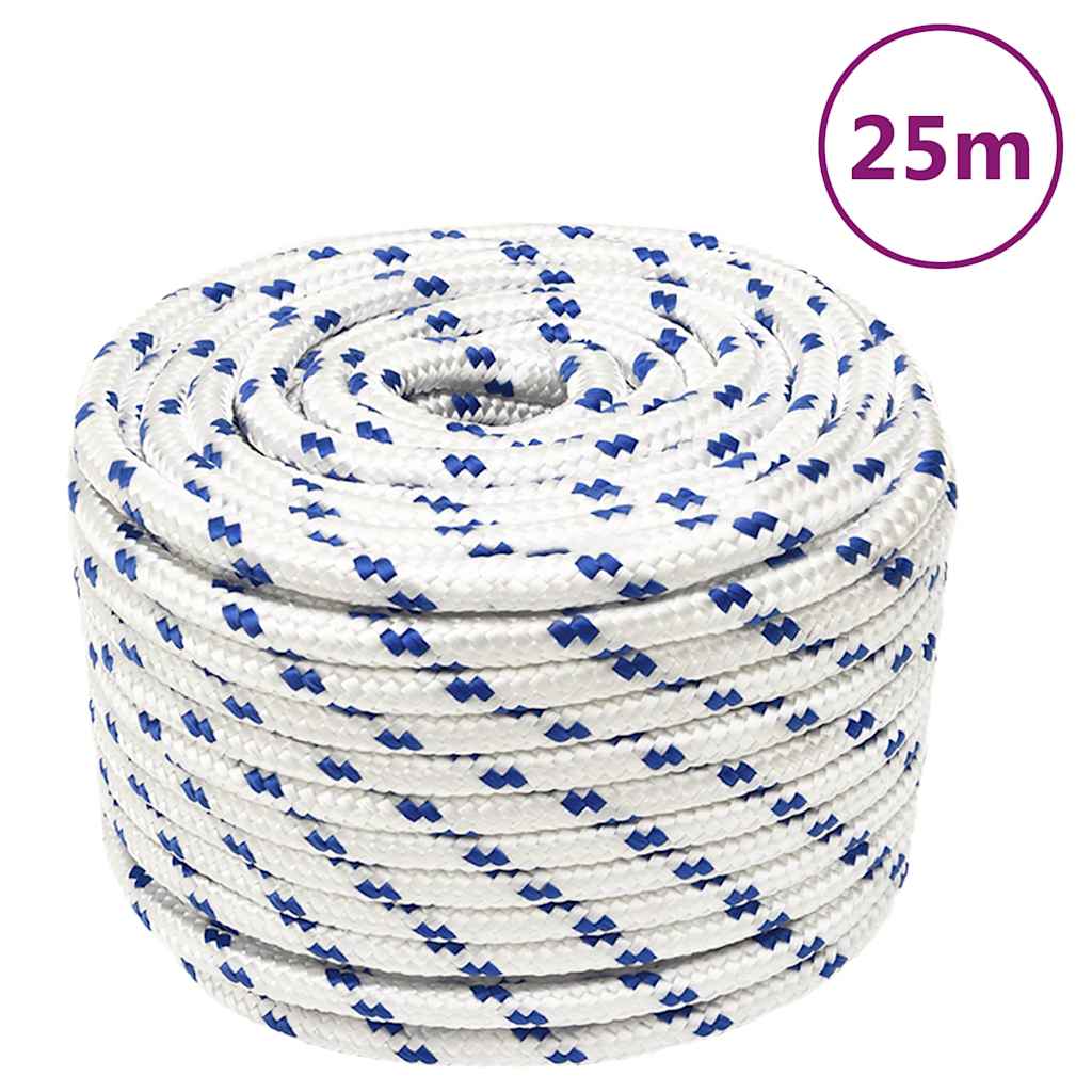 vidaXL Lodní lano bílé 12 mm 25 m polypropylen