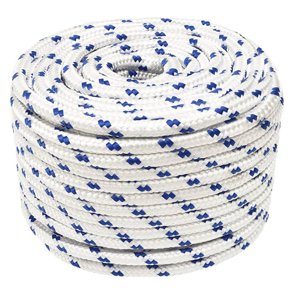 vidaXL Boot touw 12 mm 25 m polypropyleen wit afbeelding