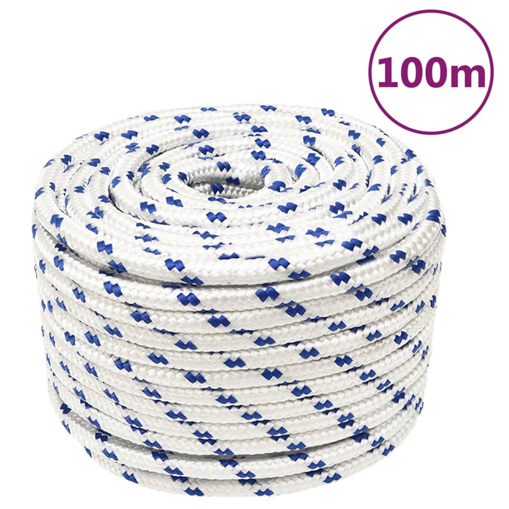 Corde de bateau Blanc 12 mm 100 m Polypropylène
