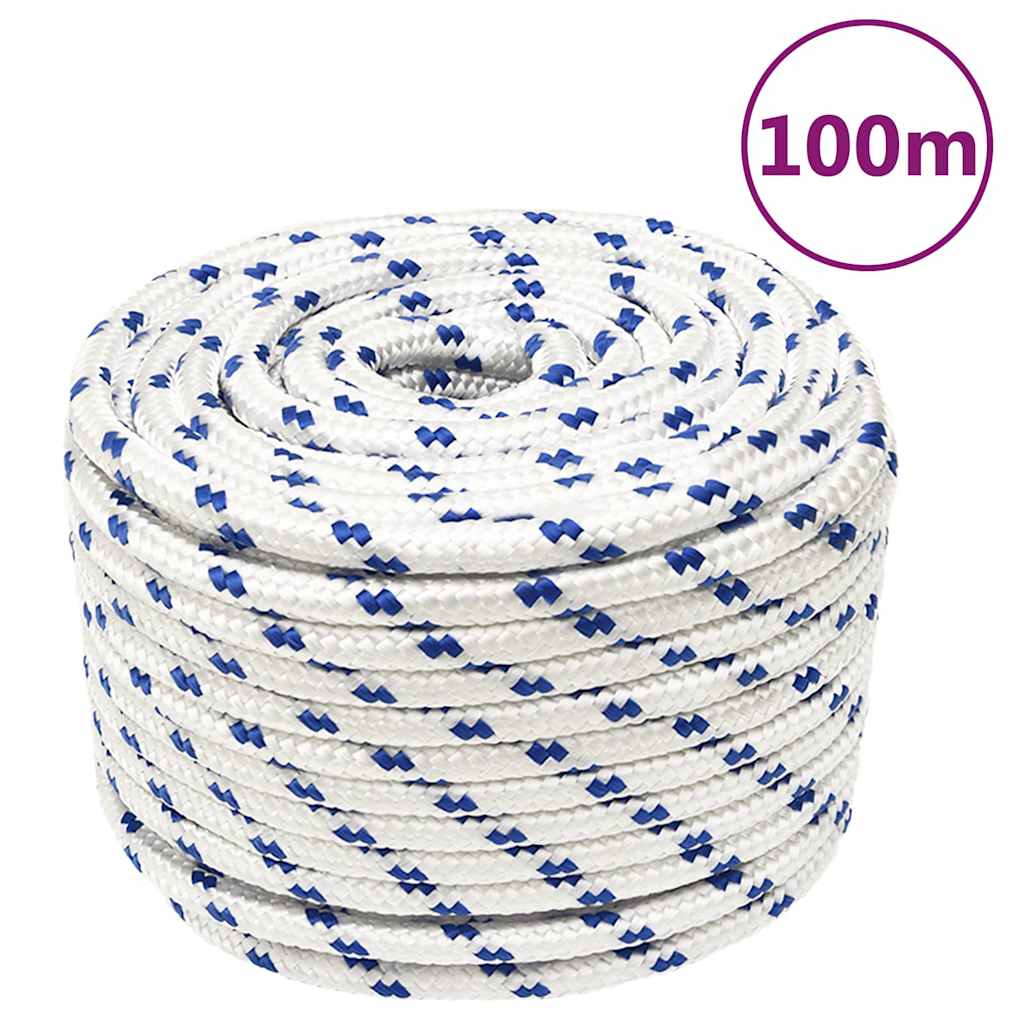 vidaXL Lodní lano bílé 12 mm 100 m polypropylen