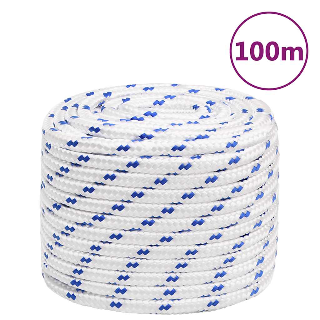 vidaXL Lodní lano bílé 16 mm 100 m polypropylen