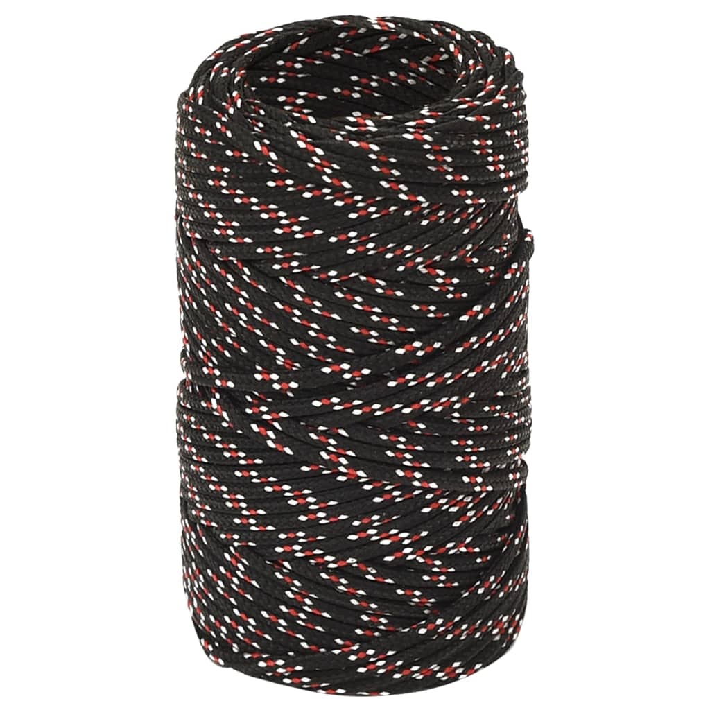Thumbnail - vidaXL Bootsseil Schwarz 2 mm 500 m Polypropylen