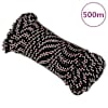 vidaXL paadik&ouml;is, must, 4 mm, 500 m, pol&uuml;prop&uuml;leen