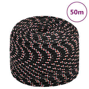 Lodní lano černé 6 mm 50 m polypropylen