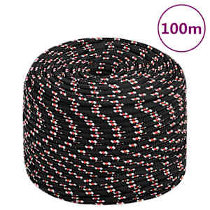 Lodní lano černé 10 mm 100 m polypropylen - obrázek 1