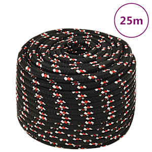 Lodní lano černé 14 mm 25 m polypropylen - obrázek 1