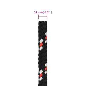Lodní lano černé 14 mm 25 m polypropylen - obrázek 6