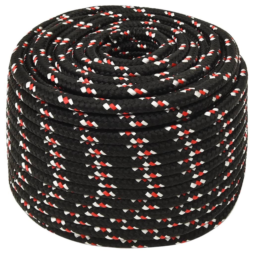 vidaXL Boot touw 14 mm 100 m polypropyleen zwart afbeelding