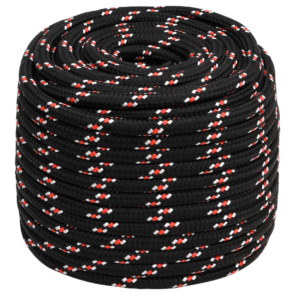 vidaXL Boot touw 16 mm 100 m polypropyleen zwart afbeelding