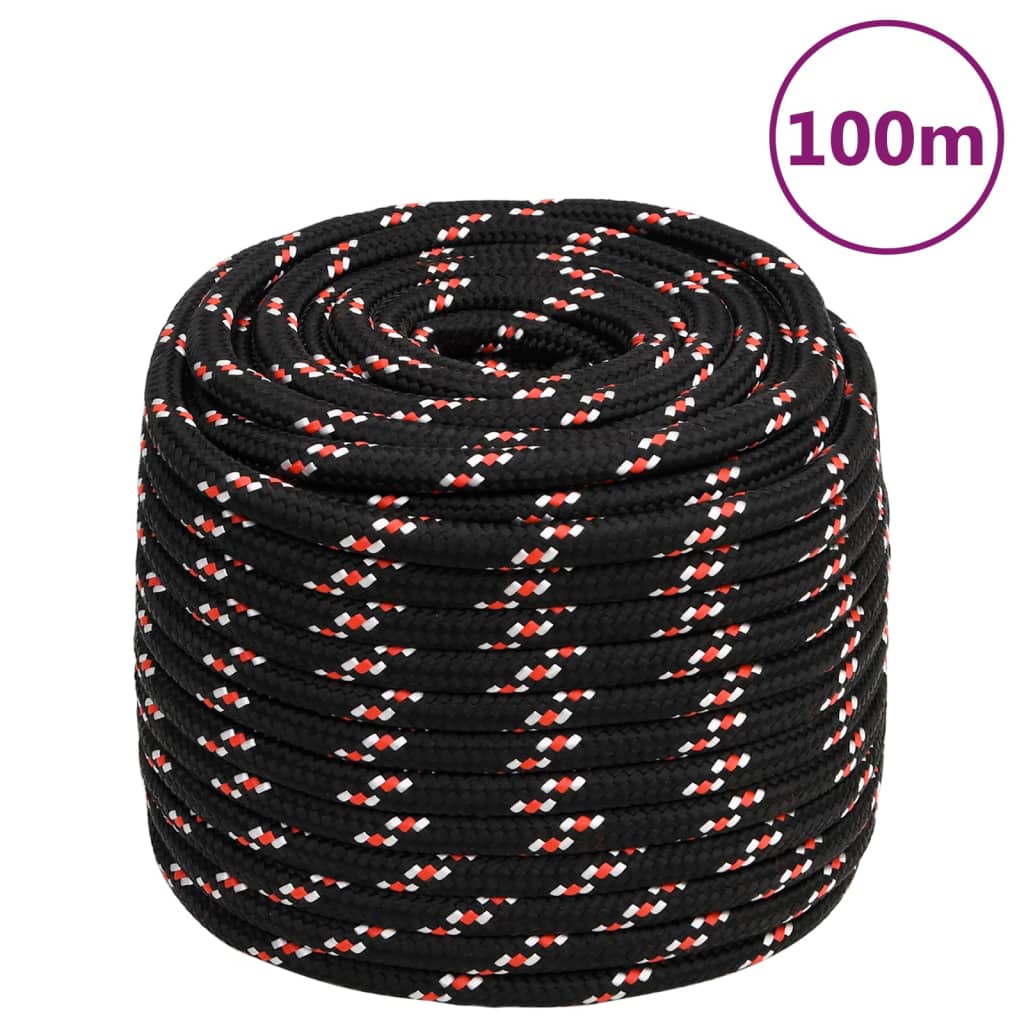 Corde de bateau Noir 18 mm 100 m Polypropylène