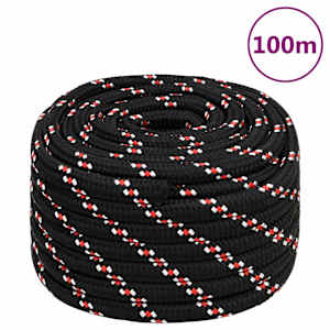 Lodní lano černé 20 mm 100 m polypropylen - obrázek 1