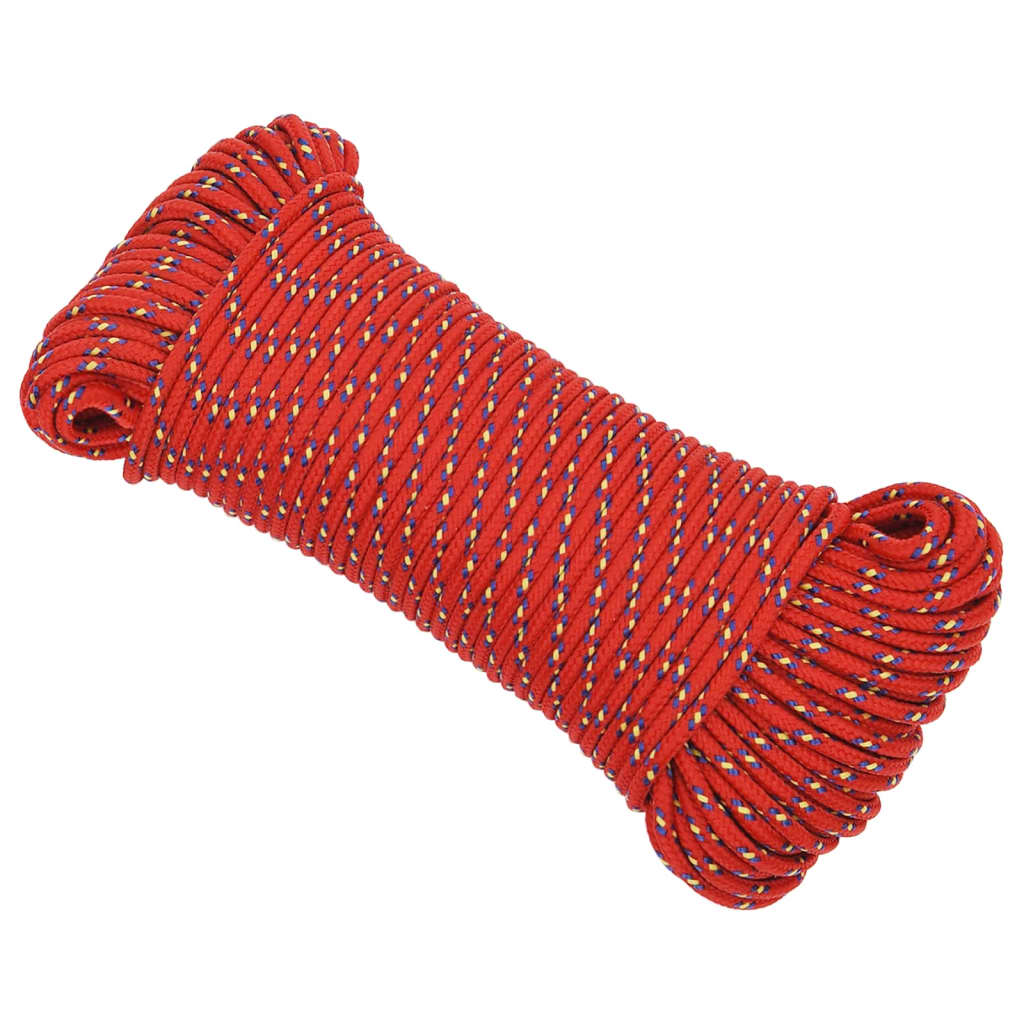 vidaXL Boottouw 3 mm 500 m polypropeen rood afbeelding