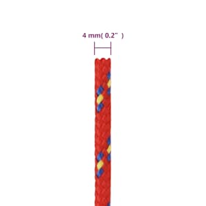 Lodní lano červené 4 mm 100 m polypropylen - obrázek 6