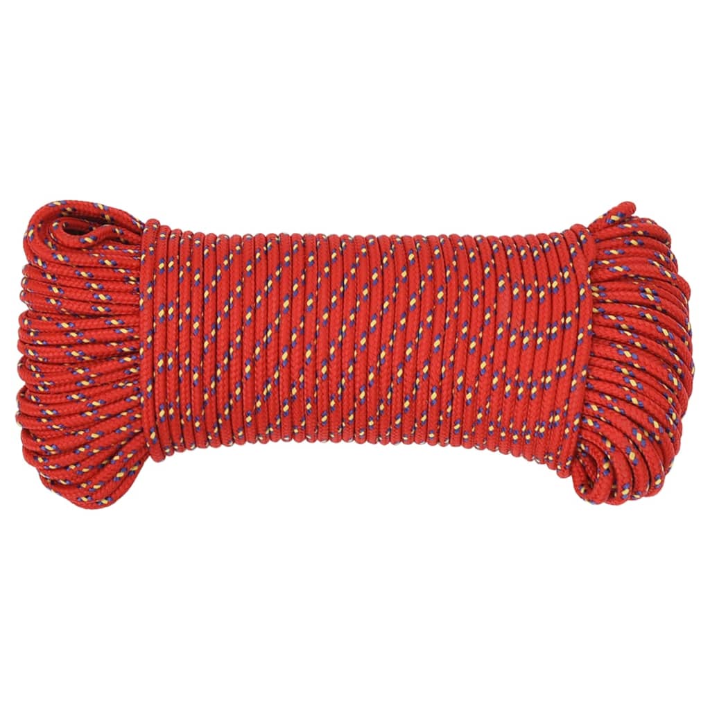 Thumbnail - vidaXL Bootsseil Rot 4 mm 500 m Polypropylen