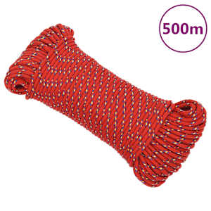 Lodní lano červené 5 mm 500 m polypropylen - obrázek 1