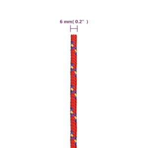 Lodní lano červené 6 mm 25 m polypropylen - obrázek 6