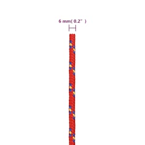 Lodní lano červené 6 mm 50 m polypropylen - obrázek 6