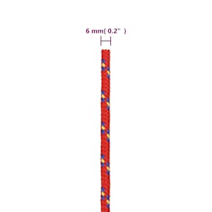 Lodní lano červené 6 mm 250 m polypropylen - obrázek 6