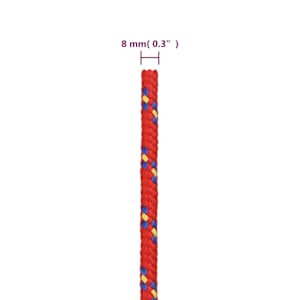 Lodní lano červené 8 mm 250 m polypropylen - obrázek 6