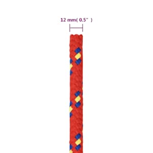 Lodní lano červené 12 mm 25 m polypropylen - obrázek 6