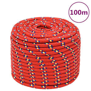 Lodní lano červené 14 mm 100 m polypropylen - obrázek 1