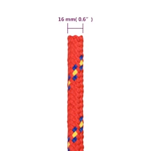 Lodní lano červené 16 mm 100 m polypropylen - obrázek 6