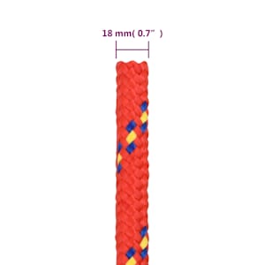 Lodní lano červené 18 mm 25 m polypropylen - obrázek 6