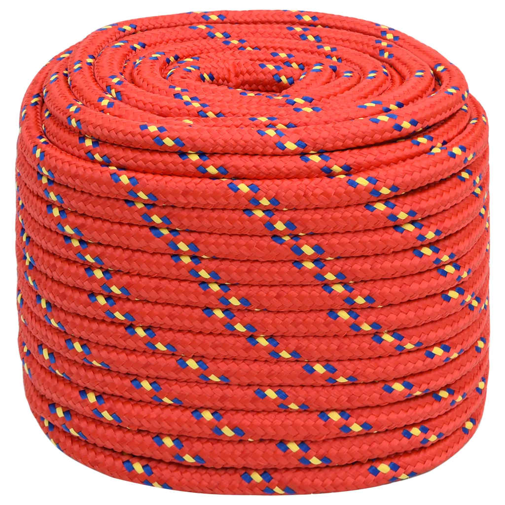 Thumbnail - vidaXL Bootsseil Rot 18 mm 100 m Polypropylen