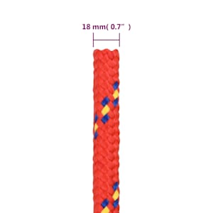 Lodní lano červené 18 mm 100 m polypropylen - obrázek 6