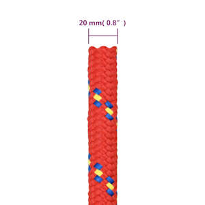 Lodní lano červené 20 mm 100 m polypropylen - obrázek 6