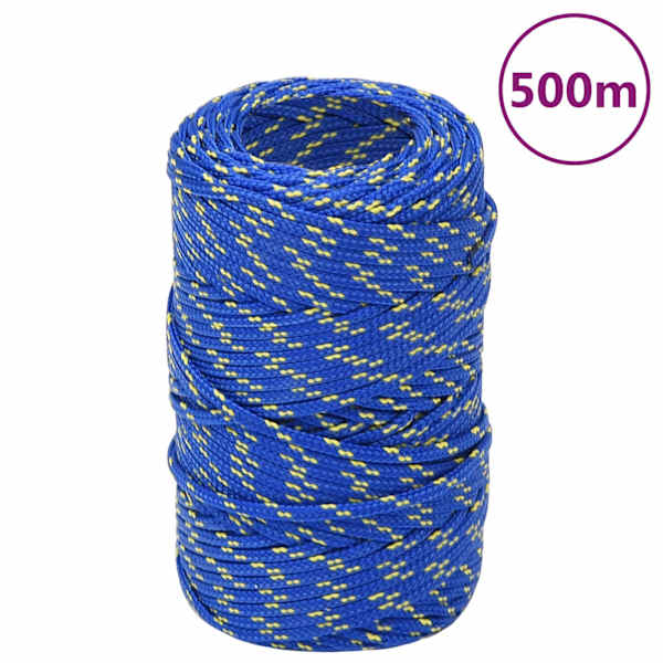vidaXL paadik&ouml;is, sinine, 2 mm, 500 m, pol&uuml;prop&uuml;leen