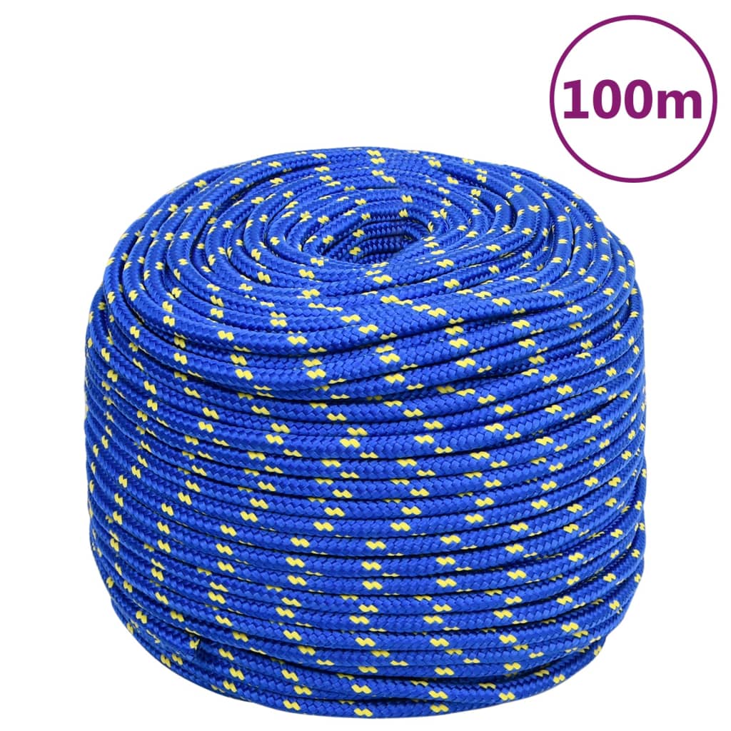 Corde de bateau Bleu 10 mm 100 m Polypropylène