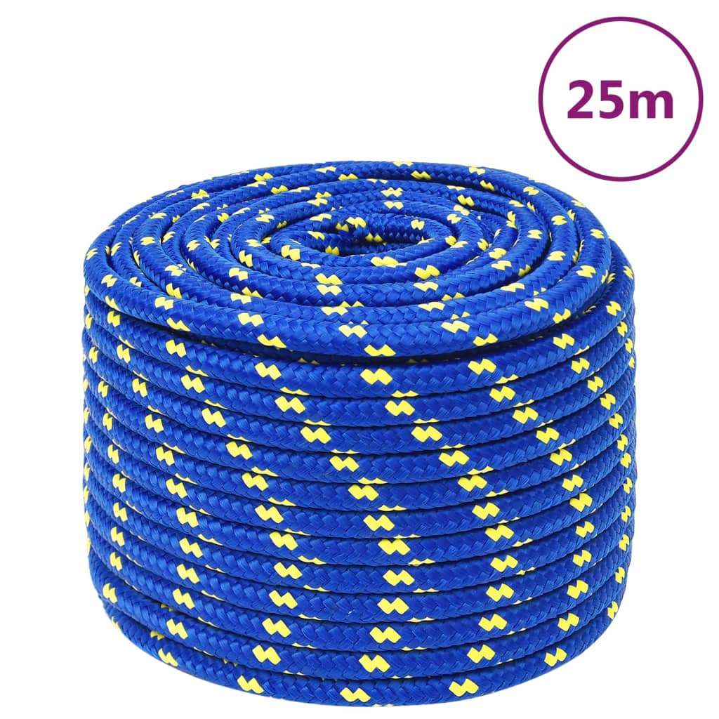vidaXL Frânghie de barcă, albastru, 12 mm, 25 m, polipropilenă