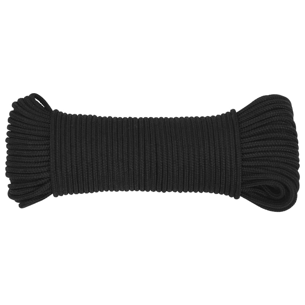 Thumbnail - vidaXL Bootsseil Schwarz 3 mm 50 m Polypropylen