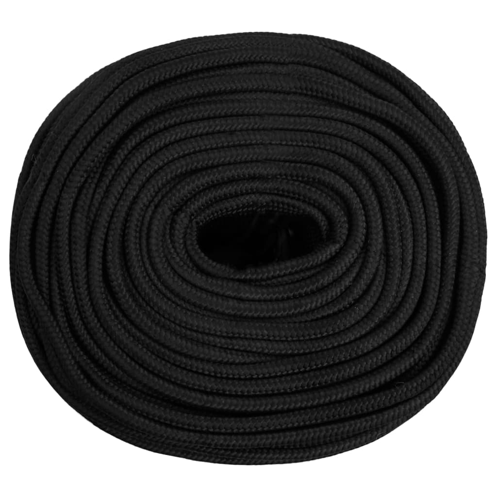 Thumbnail - vidaXL Bootsseil Schwarz 6 mm 25 m Polypropylen