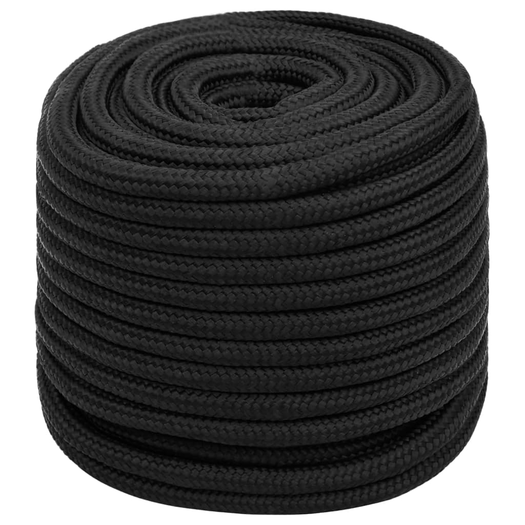 vidaXL Boottouw 16 mm 50 m polypropeen zwart afbeelding