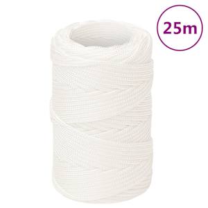 vidaXL paadik&ouml;is, t&auml;isvalge, 2 mm, 25 m, pol&uuml;prop&uuml;leen