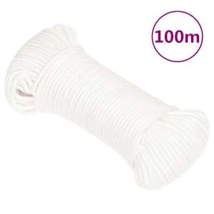 Lodní lano celobílé 4 mm 100 m polypropylen - obrázek 1